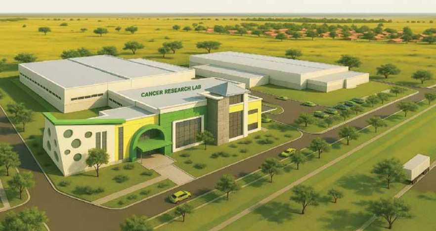 Architectural concept art for a state-of-the-art laboratory